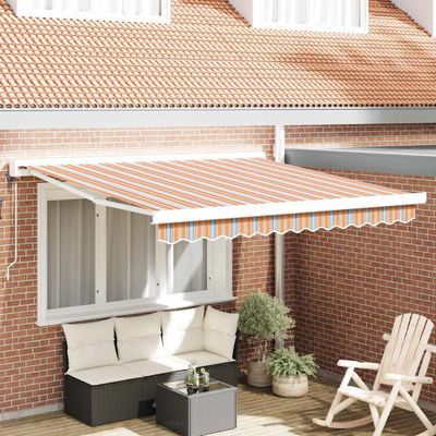 vidaXL Sklopná markíza Viacfarebný 350 x 250 x 165 cm Textil a kov