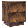vidaXL Nočný stolík 2 ks Dymová dub 39 x 34,5 x 50 cm Kompozitné drevo
