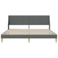 vidaXL Rám postele s čelnou doskou Tmavosivá 183 x 213 cm Látka