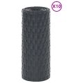 vidaXL Balkónové zásteny 10 ks antracitové 255x19 cm polyratan
