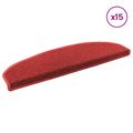 vidaXL Samolepiace schodové rohože 15 ks 80 x 24,5 x 3,5 cm Červená
