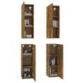 vidaXL TV skrinky 4 ks dymový dub 30,5x30x90 cm spracované drevo