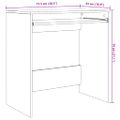 vidaXL Stôl Staré drevo Kompozitné drevo 77,5 x 43 x 79 cm