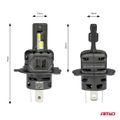 LED žiarovky X4-series AVIATOR H4/H19 6500K max 44W AMIO-03763