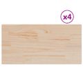 vidaXL Stolové dosky 4 ks 90x45x1,7 cm obdĺžnikové masívna borovica