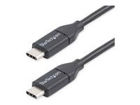 USB 2.0 - M/M - USB-C Nabíjací Kábel - USB 2.0 Type C Kábel - Krátky USB C Kábel (USB2CC50CM) - USB kábel - USB-C (samec) do USB-C (samec) - USB 2.0 - 50 cm - čierna - pre P/N: DKT30CHD