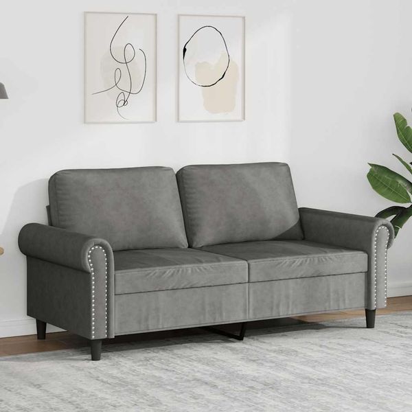 vidaXL 2-miestna pohovka tmavosivá 140 cm zamat