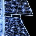 vidaXL Vianočný stromček 160 LED Studená Biela 150 cm Akryl