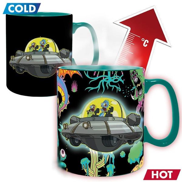 Hrnček Rick and Morty - Spaceship, meniaci sa
