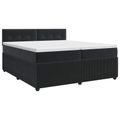 vidaXL Posteľ boxspring s matracom Čierna 200 x 200 cm Zamat