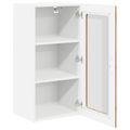 vidaXL Nástenný sklenený kabinet LUCCA 2 ks Dub artisan