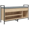 vidaXL Lavička na topánky dub sonoma 105,5x32x57,5 cm kompozitné drevo