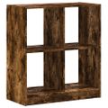 vidaXL Knižnica dymový dub 68,5x32x75 cm kompozitné drevo