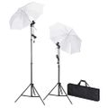 vidaXL Fotografické vybavenie a lampy, dáždniky, pozadie a reflektor