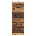 vidaXL Zásuvkový kabinet Staré drevo 33 x 34,5 x 87 cm