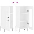 vidaXL Komoda biela 34,5x34x90 cm spracované drevo