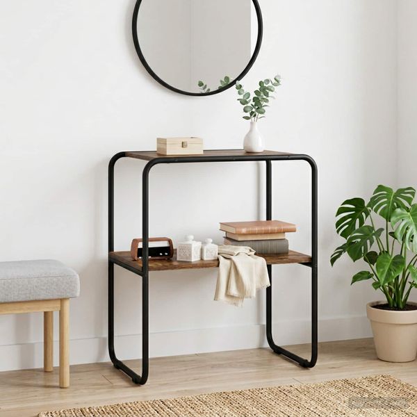 vidaXL Konzolový stôl Dymový dub 60 x 42,5 x 70 cm Kompozitné drevo