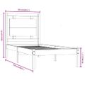 vidaXL Posteľný rám medovo-hnedý masívne drevo 100x200 cm