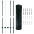 vidaXL Euro oplotenie s pilierom 10 x 1,2 m PVC potiahnutá oceľ Zelená