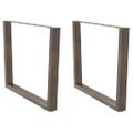 vidaXL Nohy k jedálenskému stolu v tvare V, 2 ks, prírodná oceľ, 100 x (72-73,3) cm, oceľ