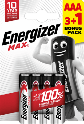 Energizer Max AAA alkalické batérie 4ks (3+1) E303341600