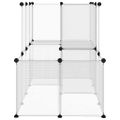 vidaXL Klietka pre malé zvieratá priehľadná 142x74x93 cm PP a oceľ