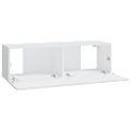 vidaXL Nástenné TV skrinky 2 ks biele 100x30x30 cm kompozitné drevo