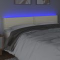 vidaXL Čelo postele krémové 160x5x78/88 cm umelá koža