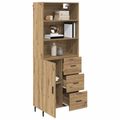 vidaXL Highboard 2 ks Remeselný dub 69,5 x 32,5 x 180 cm