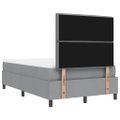vidaXL Posteľ s pružinovým rámom Svetlosivá 120 x 200 cm látka