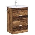 vidaXL Skriňa pod umývadlo do kúpeľne Staré drevo 56 x 37,5 x 81 cm