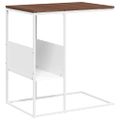 vidaXL Bočný stolík biely 55x36x59,5 cm spracované drevo