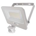 LED reflektor GLARO s pohybovým čidlom, 30 W, biely, IP54, 3000 lm, neutrálna biela