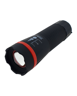 Ručná LED svietidlo so zoomom TR 310R červená, ABS/1W