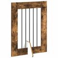 vidaXL Skladacia psia brána so stojanmi 2 ks Dymový dub 120,5 cm