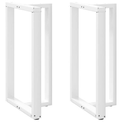 vidaXL Nohy barového stola v tvare T, 2 ks, biele, 60x35x(100-101) cm, oceľové