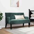 vidaXL Chesterfield lavica Tmavozelená 112 x 65,5 x 75 cm Zamat