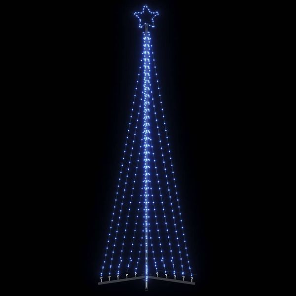 vidaXL LED vianočný stromček 495 LED modré 300,5 cm