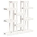 vidaXL Stojan na rastliny biely 104,5x25x109,5 cm masívna borovica