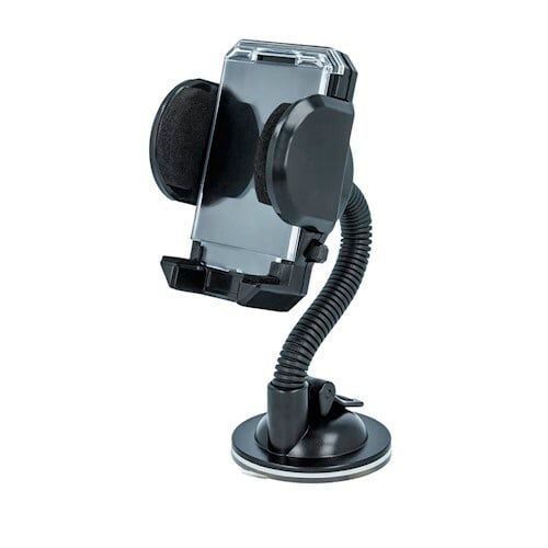 SETTY flexibilný univerzálny držiak do auta na čelné sklo (GSM033769) čierna