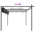 vidaXL Pergola so zaťahovacou strechou antracitová 295x292x230 cm