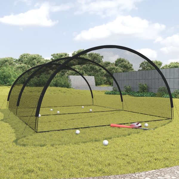 vidaXL Sieť na baseballové odpaly čierna 600x400x250 cm polyester