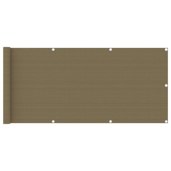 vidaXL Balkónová markíza sivohnedá 75x400 cm HDPE