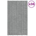 vidaXL Strešný panel 36 ks Strieborná 80 x 45 cm Pozinkovaná oceľ