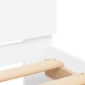 vidaXL Posteľný rám s čelom a LED svetlami biely 90x200 cm