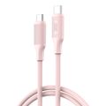 XO kábel NB-Q265B PD USB-C - USB-C 1,0m 60W ružový