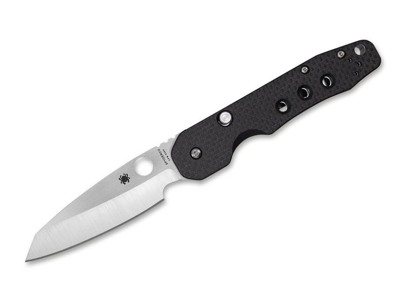 Spyderco C240CFP Smock vreckový nôž 8,6 cm, Satin, čierna, uhlové vlákno, G10
