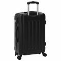 vidaXL Kufor so zámkom 3 ks Čierna 50 x 31 x 78 cm ABS plast