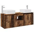 vidaXL Set kabinetov do kúpeľne 3 ks Staré drevo 53 x 35 x 63 cm