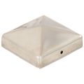 vidaXL Pyramídové krytky na plotové stĺpiky 6 ks 81x81 mm nehrdzavejúca oceľ